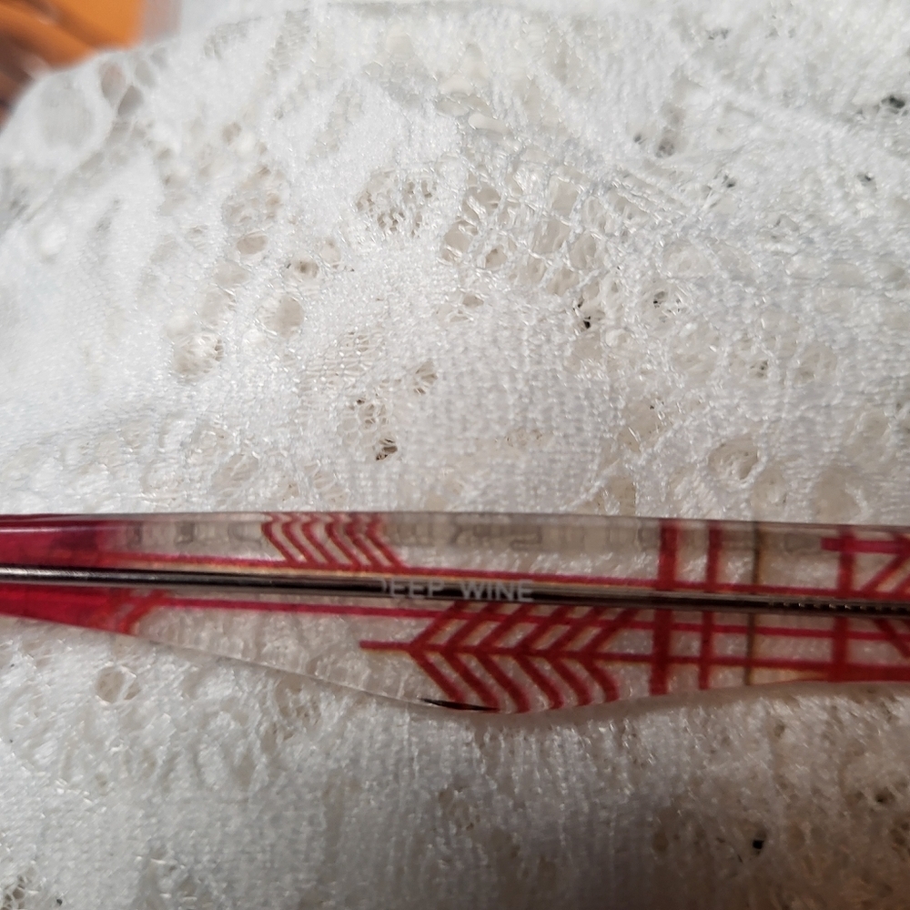 Red Rectangular Glasses - Picture 3 of 5